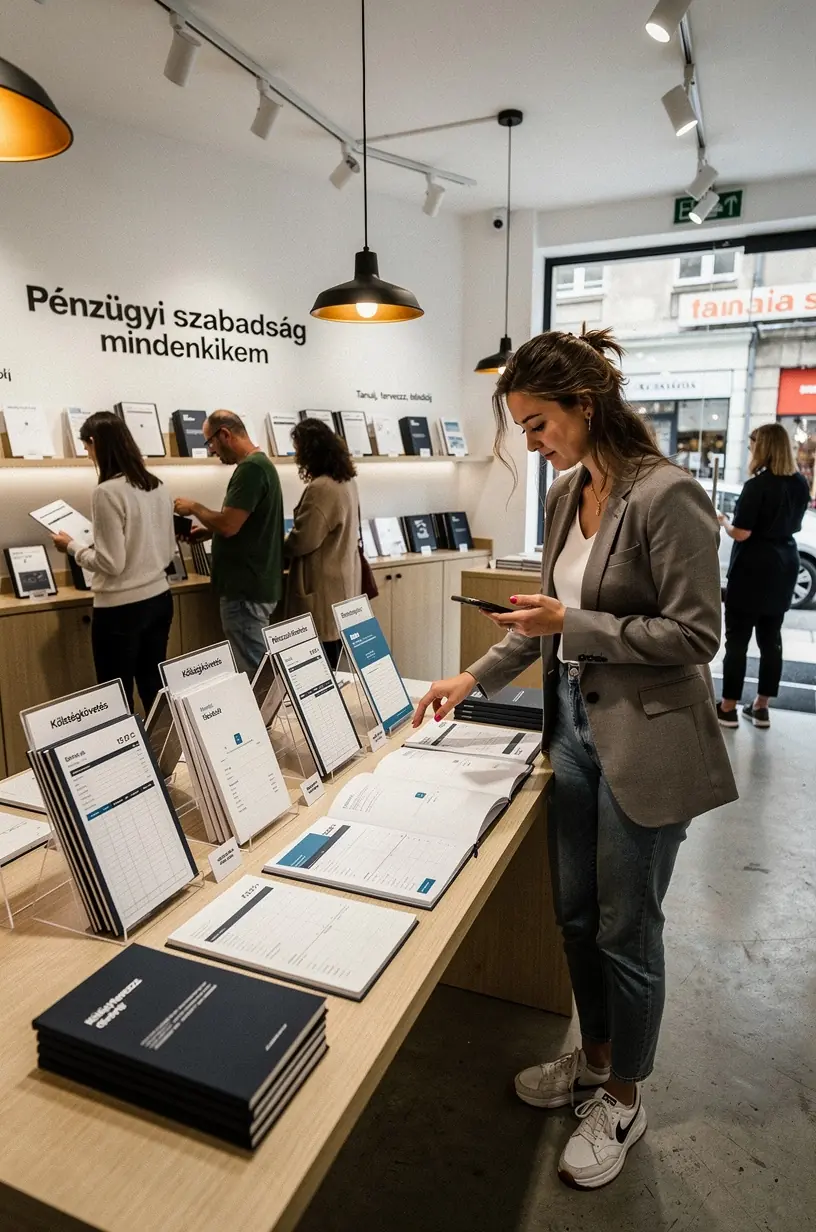 Márkázott jegyzetfüzet és digitális sablonok a rendszeres kiadások hatékony rögzítésére