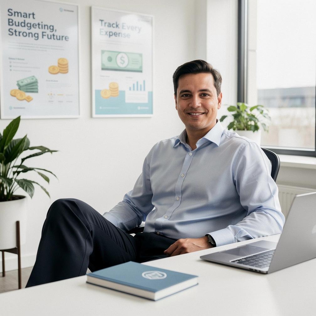 Pénzügyi napló és költségkövető sablonok egy asztalon, amelyek segítik a személyes pénzügyek átlátható kezelését.