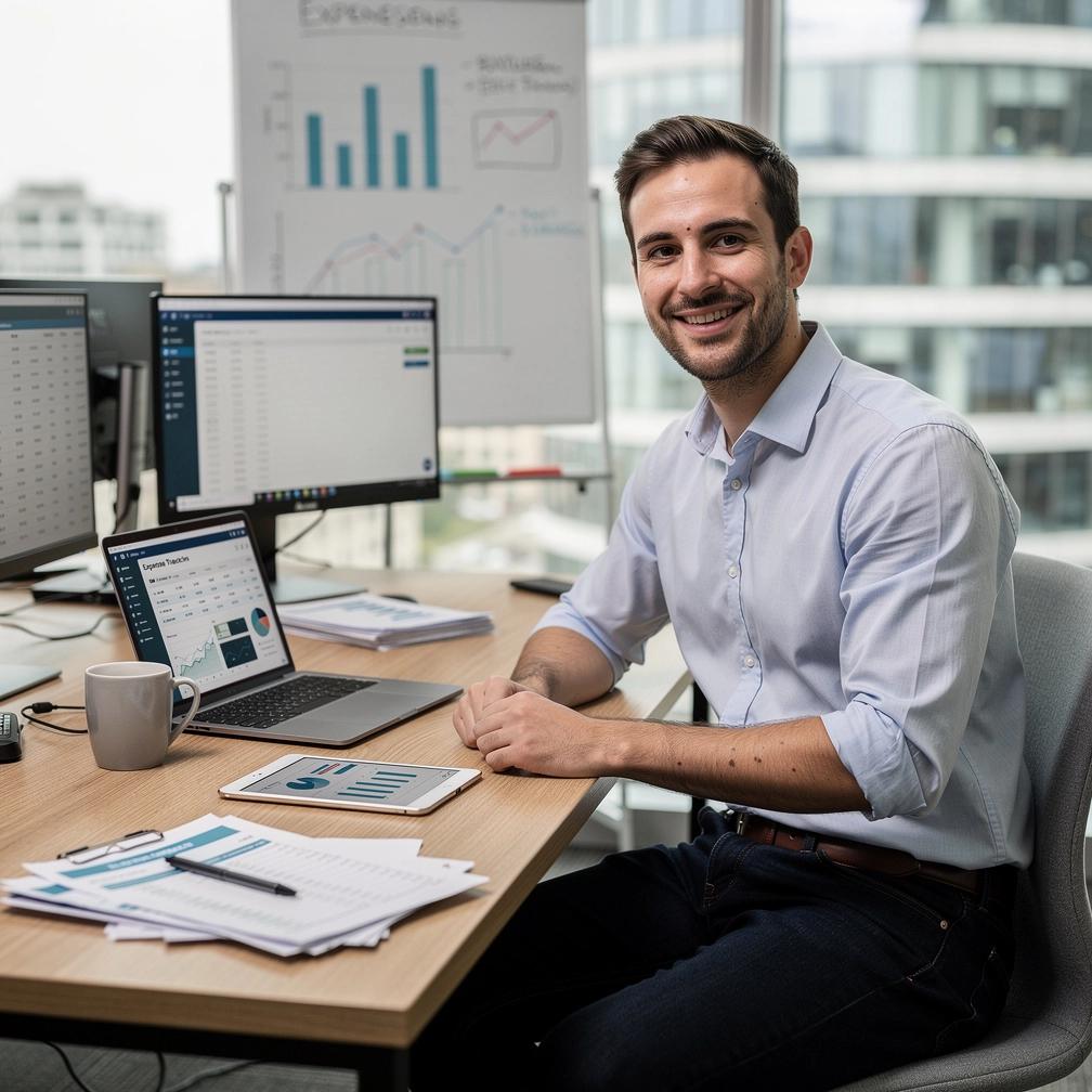 Digitális és papír alapú költségkövetési eszközök együtt, amelyek támogatják a személyes pénzügyi tudatosságot.